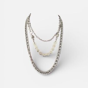 Silver Tone Men’s Goth Skull Bike Chain Wallet Purse Chain